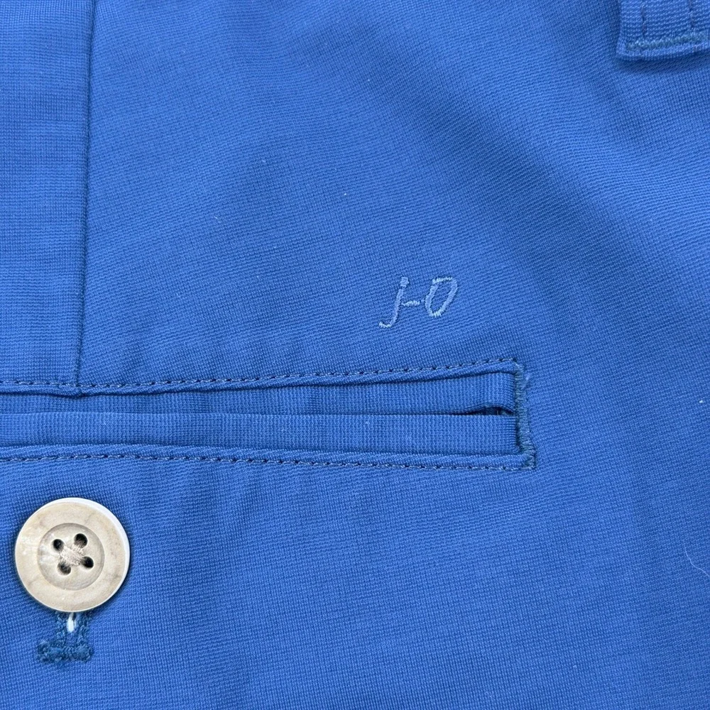 Johnnie-O Jupiters Performance Shorts Mens 38 Blue Natural Stretch Golf Chino